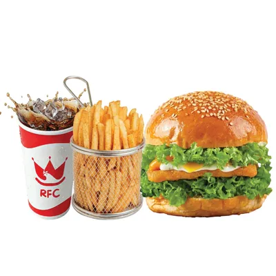 Homestyle Burger Combo - Royal Fried Chicken Menu