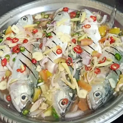 ikan kembung stim asam boi - Dayana Ala Thai Seafood Menu