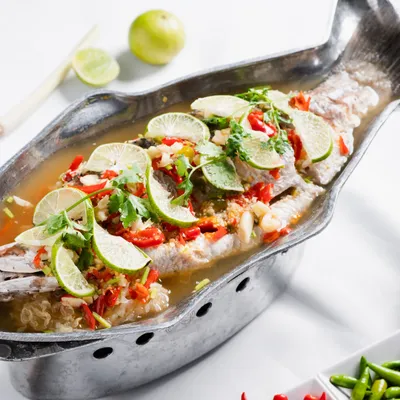 ikan siakap stim asam boi - Dayana Ala Thai Seafood Menu