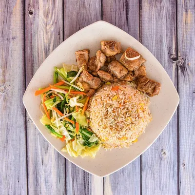Japanese Garlic Fried Rice with Teppanyaki Chicken - Kafe Strawberry Fields @ Glenmarie Menu