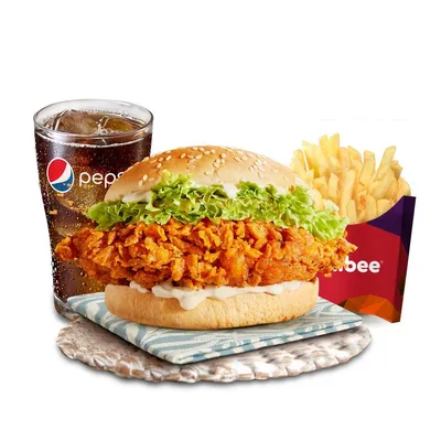 Jollibee Chicken Sandwich Meal - Jollibee Menu