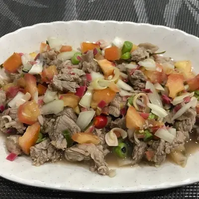 Kerabu Daging - Laman Aiman Juara Sup Herbal Menu