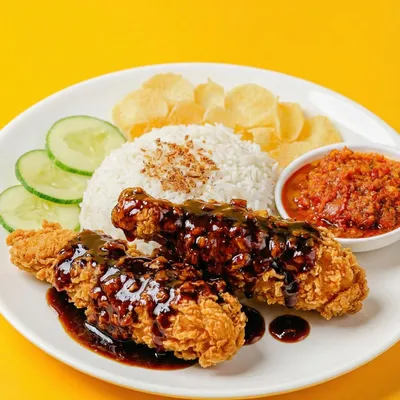 Kicap Spicy Tenders with Rice - Pop Meals Menu