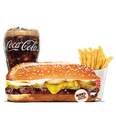 Long Cheesy Onion Beef Medium Meal - Burger King Menu