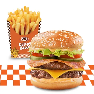 Mozza® Burger Fries Combo - A&W Menu