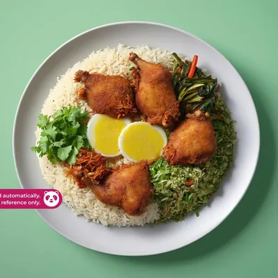 Nasi Campur Ayam + 1 Sayur - Abadi Cafeteria Menu