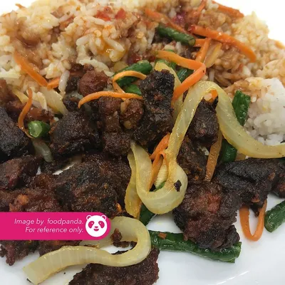 Nasi Goreng Daging Goreng Kunyit - Laman Aiman Juara Sup Herbal Menu
