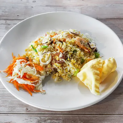 Nasi Goreng Seafood - Laman Aiman Juara Sup Herbal Menu