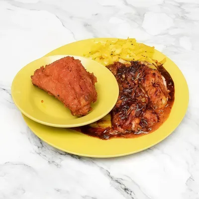 Nasi Kandar Ayam Goreng + Sayur - Nasi Kandar Rasmeena Menu
