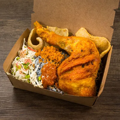 Nasi Kerabu Ayam Berempah - Warung Wok Menu