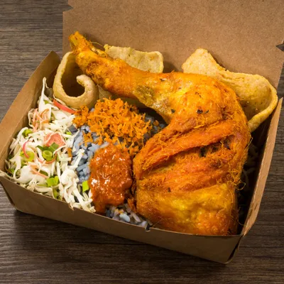 Nasi Kerabu Ayam Kampung - Warung Wok Menu