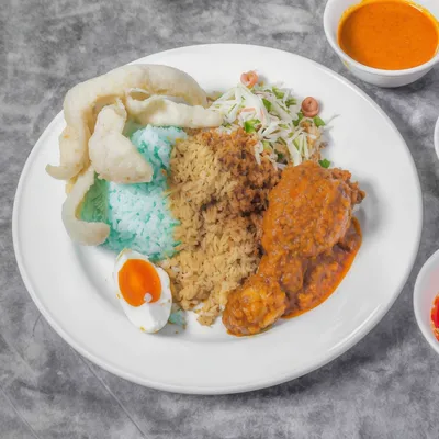 Nasi Kerabu Ayam Rendang - Restoran The Scene Menu
