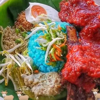 Nasi Kerabu Kambing Bakar - Nasi Kerabu By Ciksue Menu