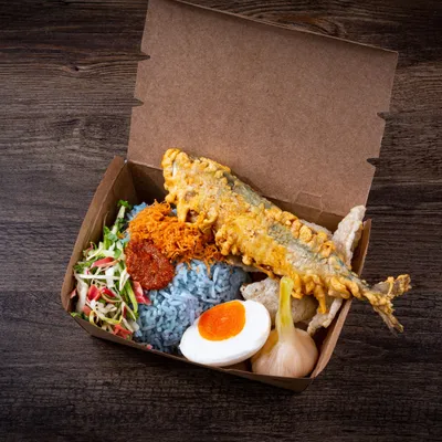 Nasi Kerabu Set Kelate - Warung Wok Menu