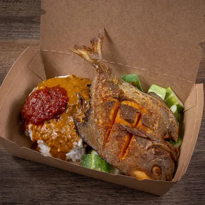 Nasi Kukus Ikan Bawal - Warung Wok Menu