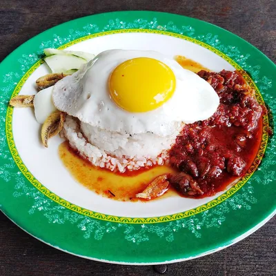 Nasi Lemak Biasa Telur Mata - Nasi Kandar Rasmeena Menu
