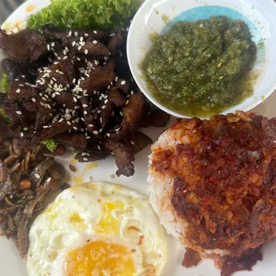 Nasi Lemak Daging Harimau Menangis - Nasi Kerabu By Ciksue Menu
