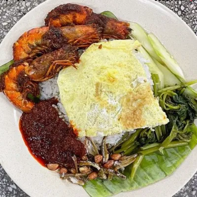 Nasi Lemak Sambal Udang  - Nasi Lemak Ujong Pasir @ Restoran Ming Huat Menu