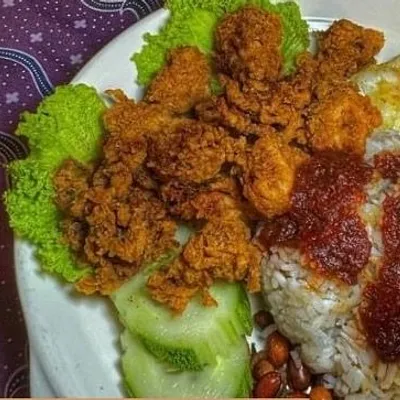 Nasi Lemak Sotong Tepung - Nasi Kerabu By Ciksue Menu