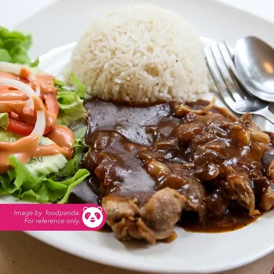 Nasi Putih Ayam Black Pepper - H Deens Corner Menu