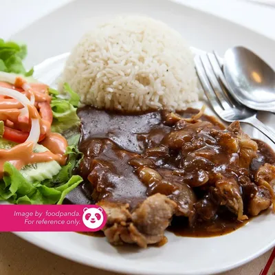 Nasi Putih Ayam Black Pepper - KEDAI KOPI MAT JASAK Menu