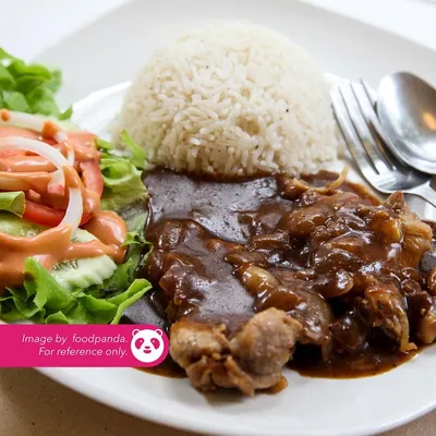 Nasi Putih Ayam Black Pepper - Sajian G Jee Menu