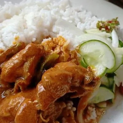 NASI PUTIH + AYAM KARI+ SAYUR - Al Fariz Maju Menu