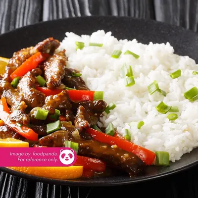 Nasi Putih Daging Black Pepper - KEDAI KOPI MAT JASAK Menu