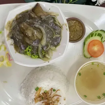 Nasi Putih Daging Black Pepper - Sajian G Jee Menu