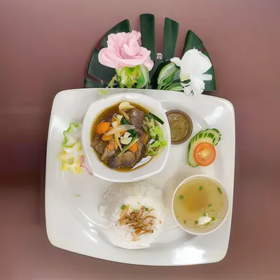 Nasi Putih Daging Halia - Sajian G Jee Menu