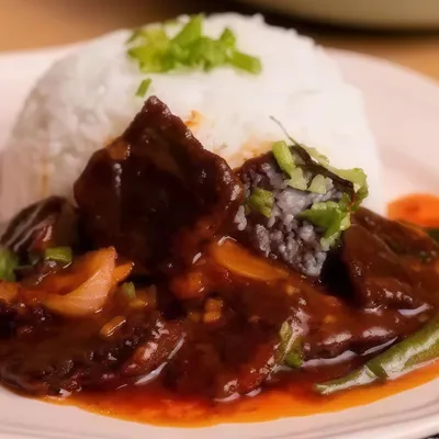 Nasi Putih Daging Merah - Abadi Cafeteria Menu