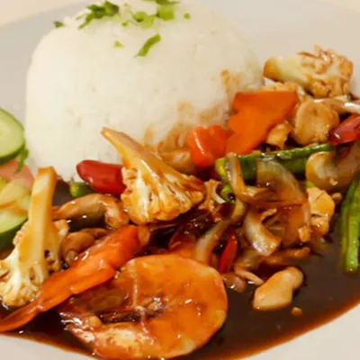 Nasi Putih Paprik - Abadi Cafeteria Menu