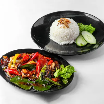 Nasi Putih + Paprik Ayam - Firas Ultimate Corner @ The Shore Menu