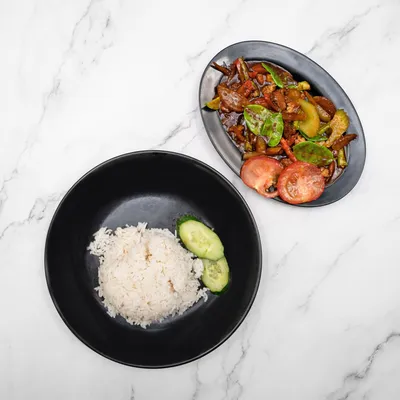 Nasi Putih + Paprik Daging - Firas Ultimate Corner @ The Shore Menu