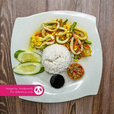 Nasi Putih Sotong Kunyit - KEDAI KOPI MAT JASAK Menu