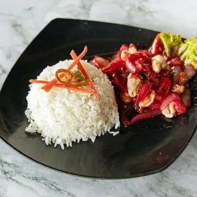 Nasi Putih Sotong Merah - H Deens Corner Menu