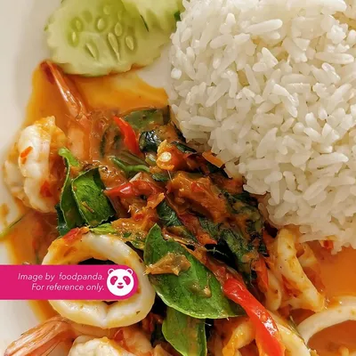 Nasi Putih Sotong Paprik - H Deens Corner Menu