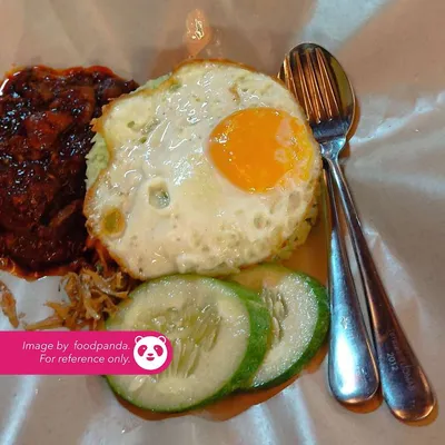Nasi Putih Sotong Sambal + Telur Mata - Restoran Sup Tulang ZZ Menu