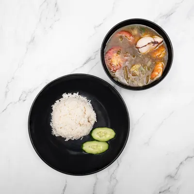 Nasi Putih + Sup Seafood - Firas Ultimate Corner @ The Shore Menu