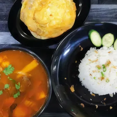 Nasi Putih + Tomyam Daging - Firas Ultimate Corner @ The Shore Menu