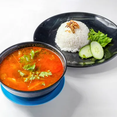 Nasi Putih + Tomyam Sayur - Firas Ultimate Corner @ The Shore Menu