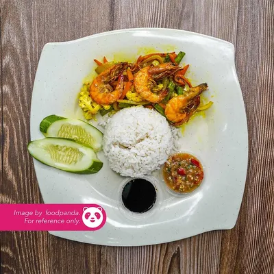 Nasi Putih Udang Kunyit - KEDAI KOPI MAT JASAK Menu