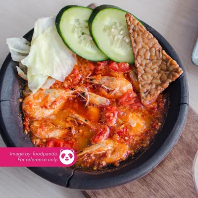 Nasi Putih Udang Sambal - H Deens Corner Menu