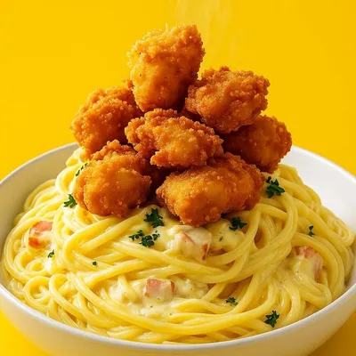 Popcorn Chicken Spaghetti Carbonara - Pop Meals Menu