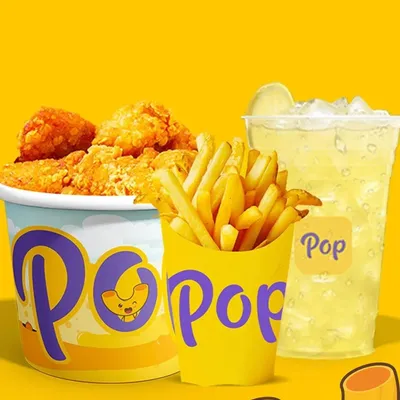 Popcorn, Fries and Drink Combo - Pop Meals Menu