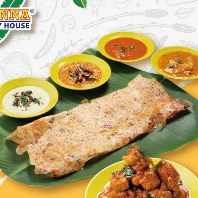 Rawa Thosai + Chicken Perattal - Kanna Curry House Menu