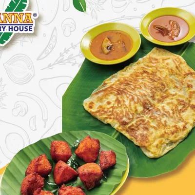 Roti Telur + Chicken 65 - Kanna Curry House Menu