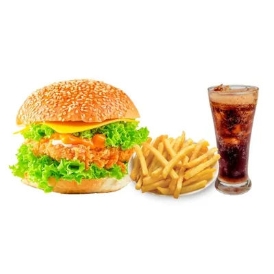 Royal Cheese Burger Combo - Royal Fried Chicken Menu