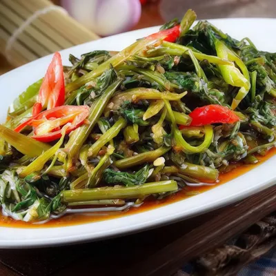 Sayur Kangkung Goreng Belacan - Riang Riang Restaurant Menu