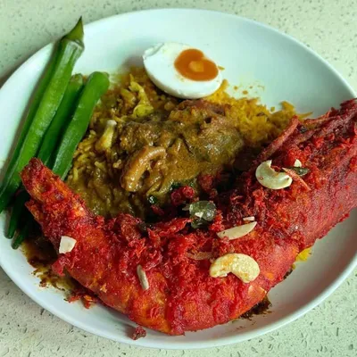 Set 11 - Nasi Briyani Udang Harimau Goreng XXL - Hameediyah Menu